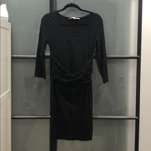 Rachel Roy, cotton/elastic black long sleeve dress